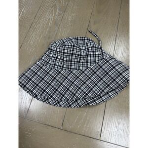 Lululemon Bucket Hat Plaid Black White M L G Reversible Sun Hat